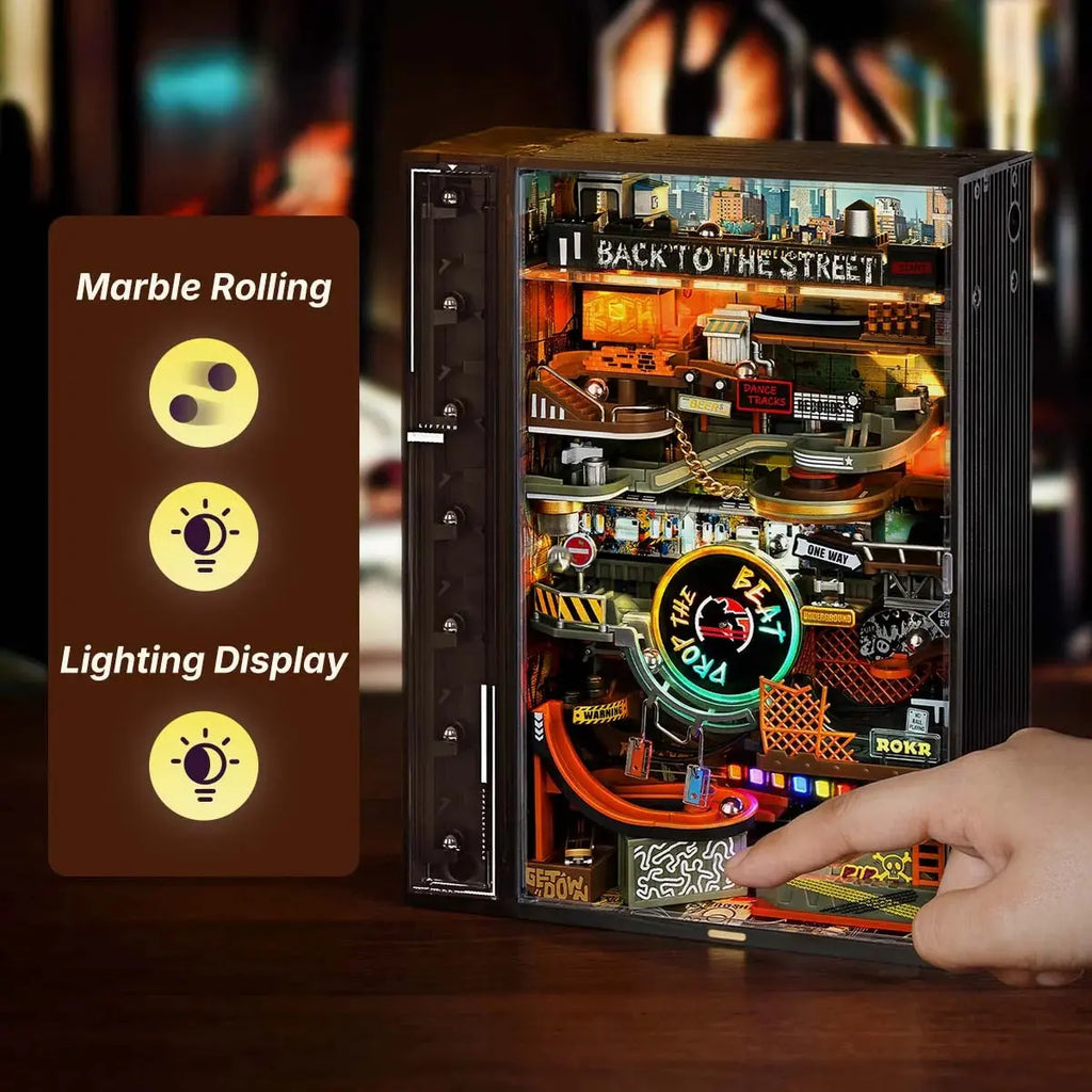 ROKR Hip-Hop Street Marble Run Mechanical 3D Puzzle Toys Quiz