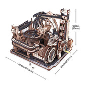 ROKR Marble Spaceport Marble Run 3D dřevěné puzzle Toys Quiz