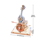 ROKR Symfonie krásných snů mechanická hrací skříňka 3D dřevěné puzzle Toys Quiz