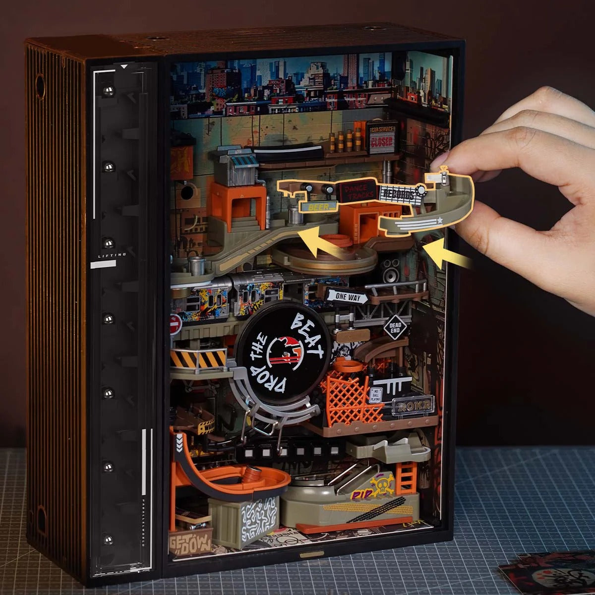 ROKR Hip-Hop Street Marble Run Mechanical 3D Puzzle