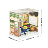 Rolife Nature Energy Fruits DWS01B assembled dimensions of 5.79 by 4.29 by 6.18 inches