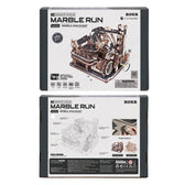 ROKR Marble Spaceport Marble Run 3D dřevěné puzzle Toys Quiz