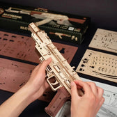 ROKR AK-47 Napadení Rifle Toy Gun 3D dřevěné puzzle Toys Quiz