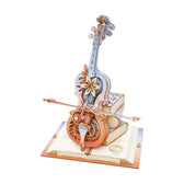 ROKR Magic Cello mechanická hrací skříňka 3D dřevěné puzzle Toys Quiz