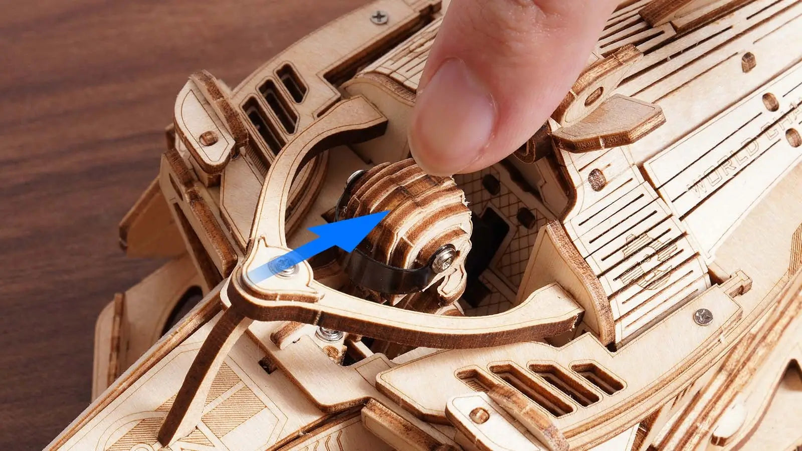 Step 3: Press the bottom button to brake
