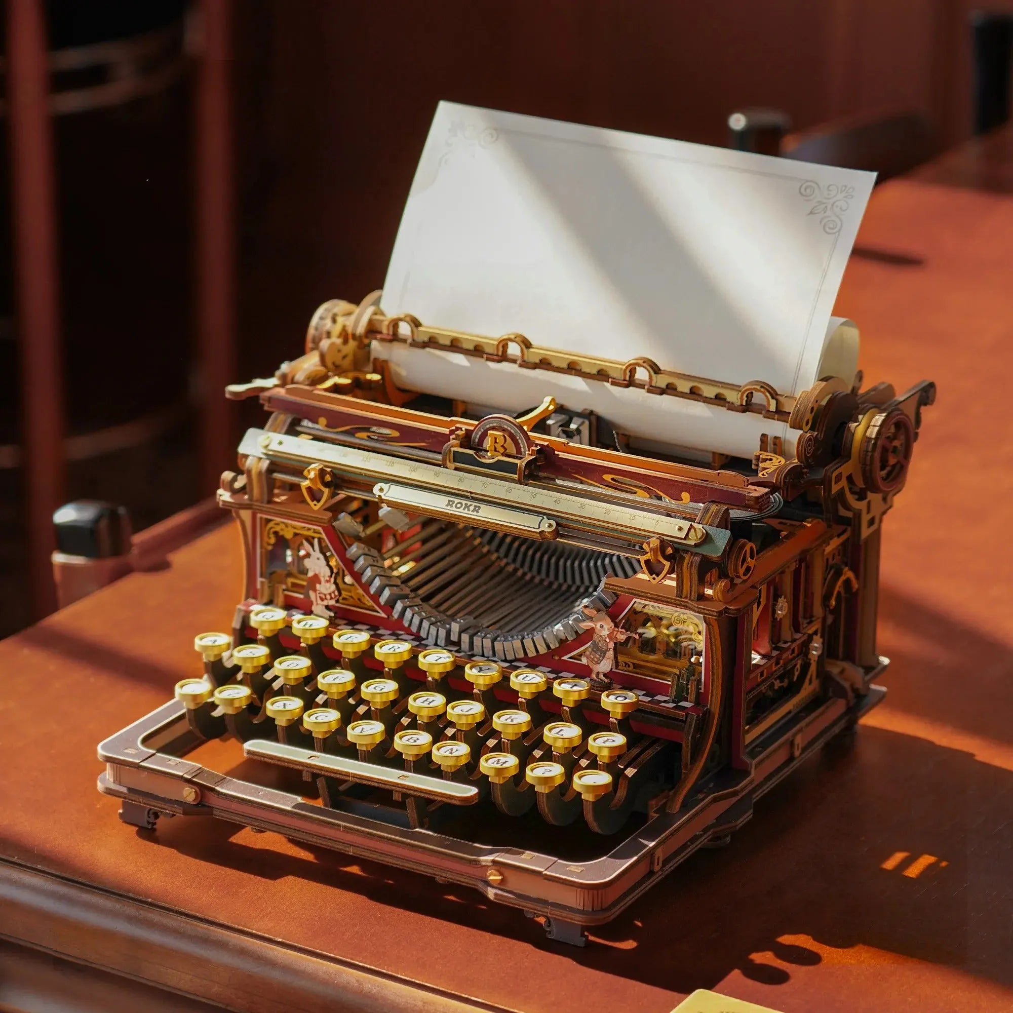 ROKR Mechanical Typewriter Wooden 3D Puzzle LK703C (Magic Version) ROKR