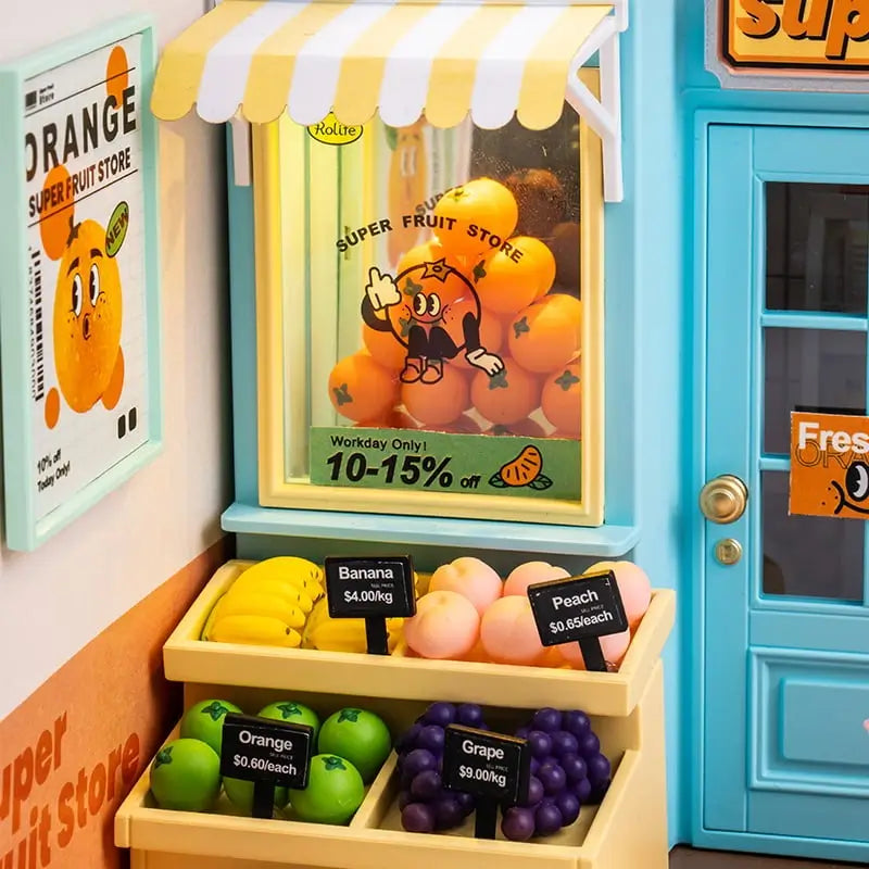 A Colorful Fresh-Fruit Display