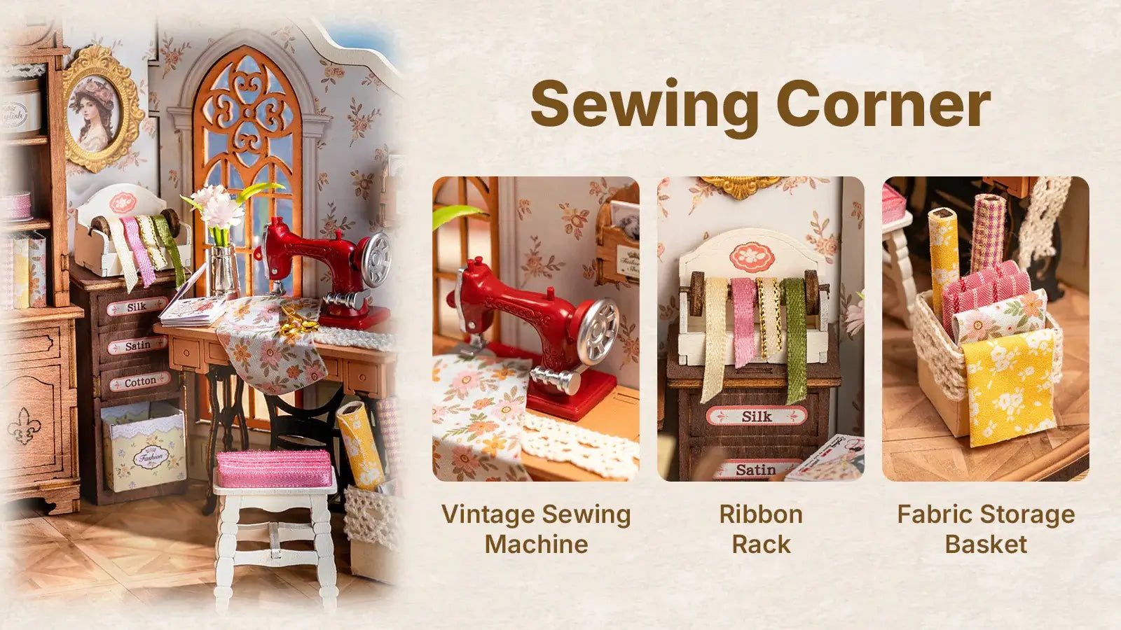 Tailor Shop Miniature House – Rolife Elsa's Tailoring DG178