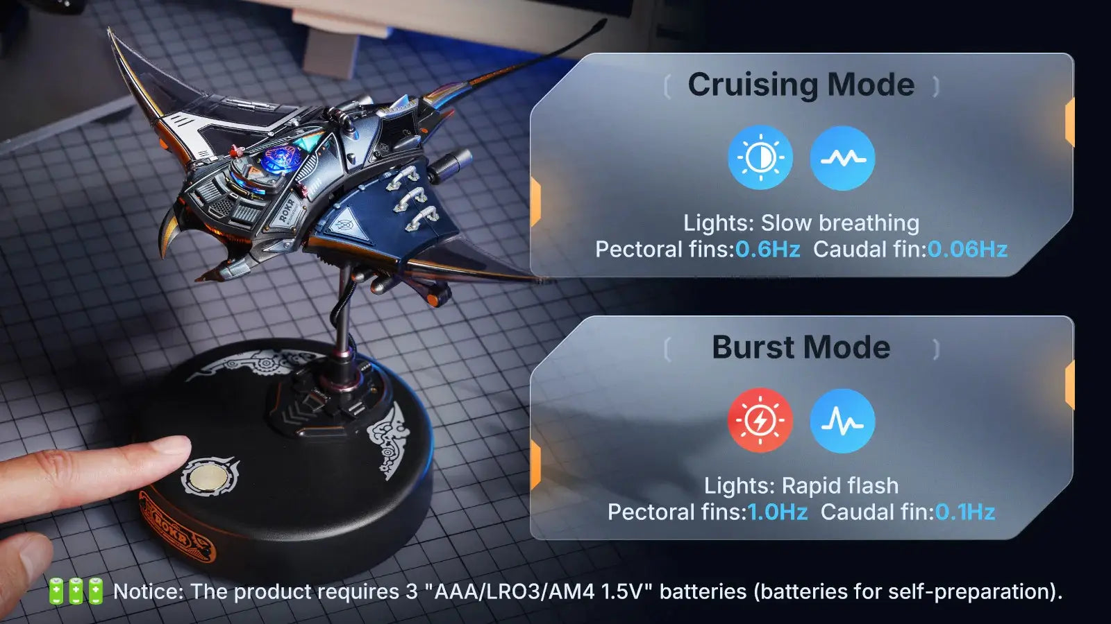 Mechanical Manta Ray Kit – ROKR MI06 Ocean Model