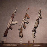 ROKR Thompson Submachine Toy Gun 3D Wooden Puzzle Toys Quiz