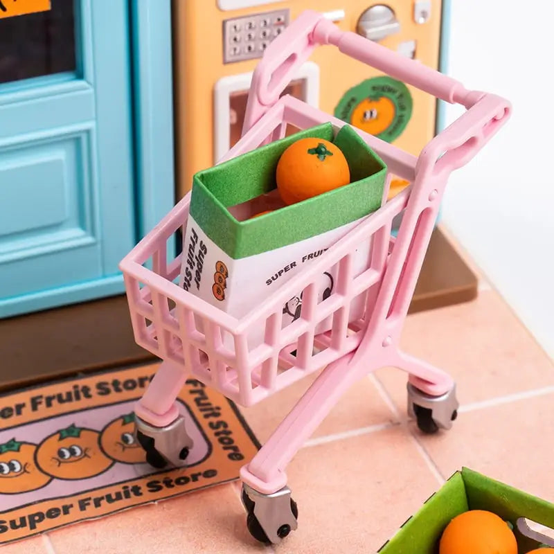 A Playful Pink Shopping Cart