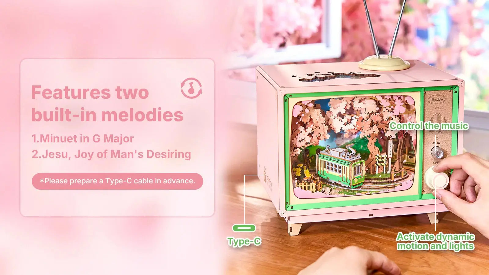Sakura Music Box Kit – Rolife Sakura Dreamy Tour AMT02