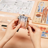 ROKR Symfonie krásných snů mechanická hrací skříňka 3D dřevěné puzzle Toys Quiz