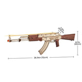 ROKR AK-47 Napadení Rifle Toy Gun 3D dřevěné puzzle Toys Quiz