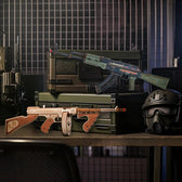 ROKR Thompson Submachine Toy Gun 3D dřevěné puzzle Toys Quiz