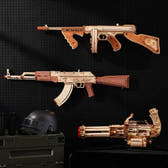 ROKR Thompson Submachine Toy Gun 3D Wooden Puzzle Toys Quiz