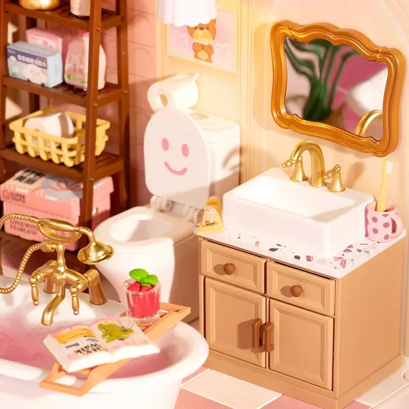 Vanity, Mirror and Toilet