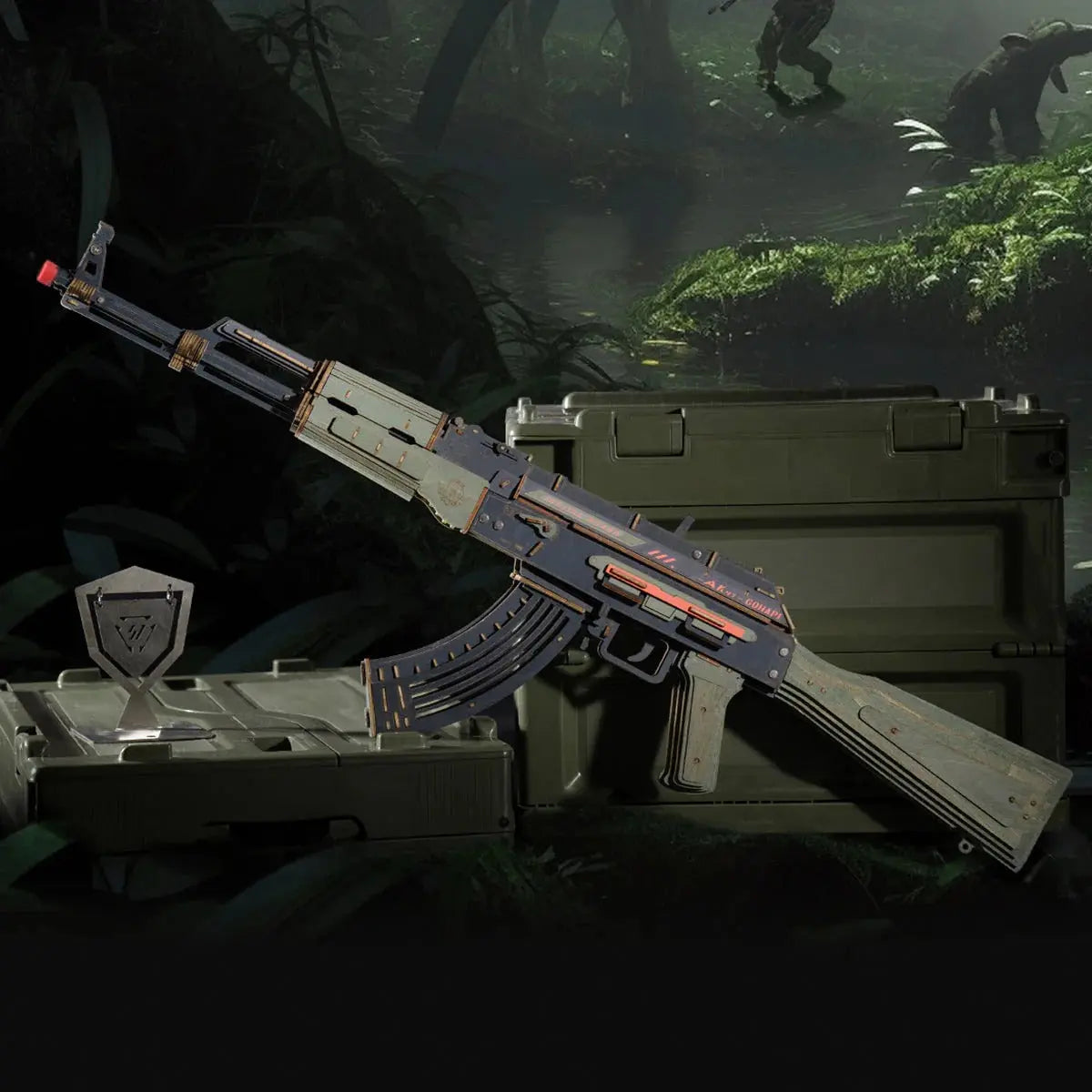 ROKR AK-47 Assault Rifle Toy Gun 3D Wooden Puzzle Toys Quiz