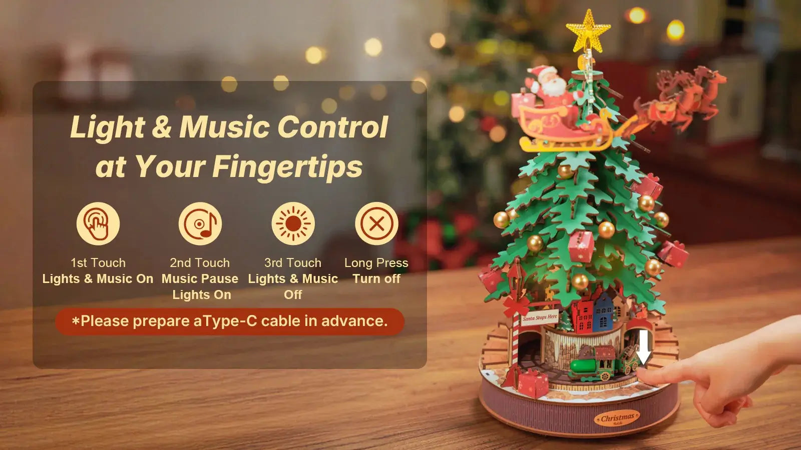 Rolife Christmas Melody Tree Music Dreamer AMS01