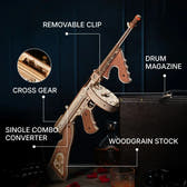 ROKR Thompson Submachine Toy Gun 3D Wooden Puzzle Toys Quiz