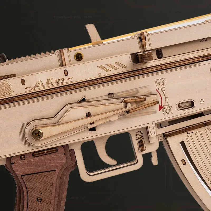 ROKR AK-47 Assault Rifle Toy Gun 3D Wooden Puzzle Toys Quiz