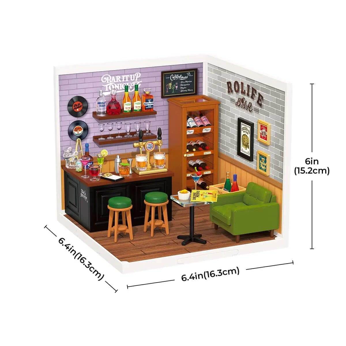 Leisurely Cheers Bar DIY Plastic Miniature House - Toys Quiz