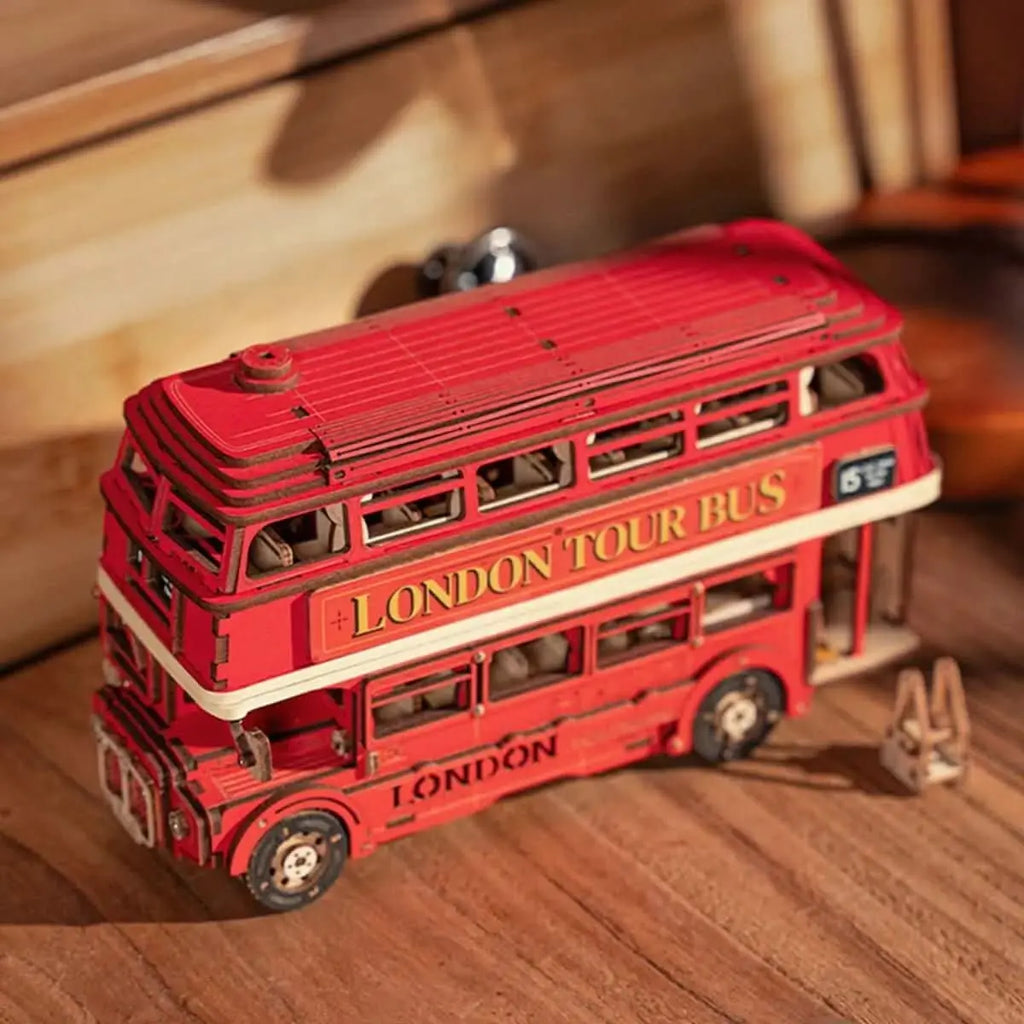 London Tour Bus 3D Wooden Puzzle - Toys Quiz