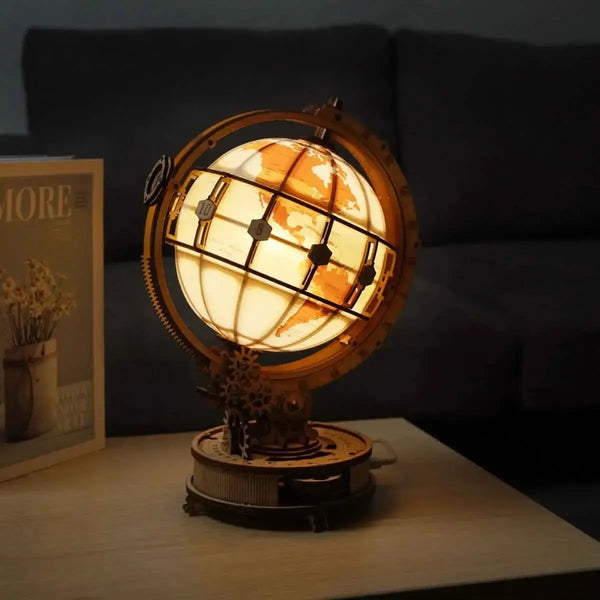 Luminous Globe 3D Wooden Puzzle - Toys Quiz