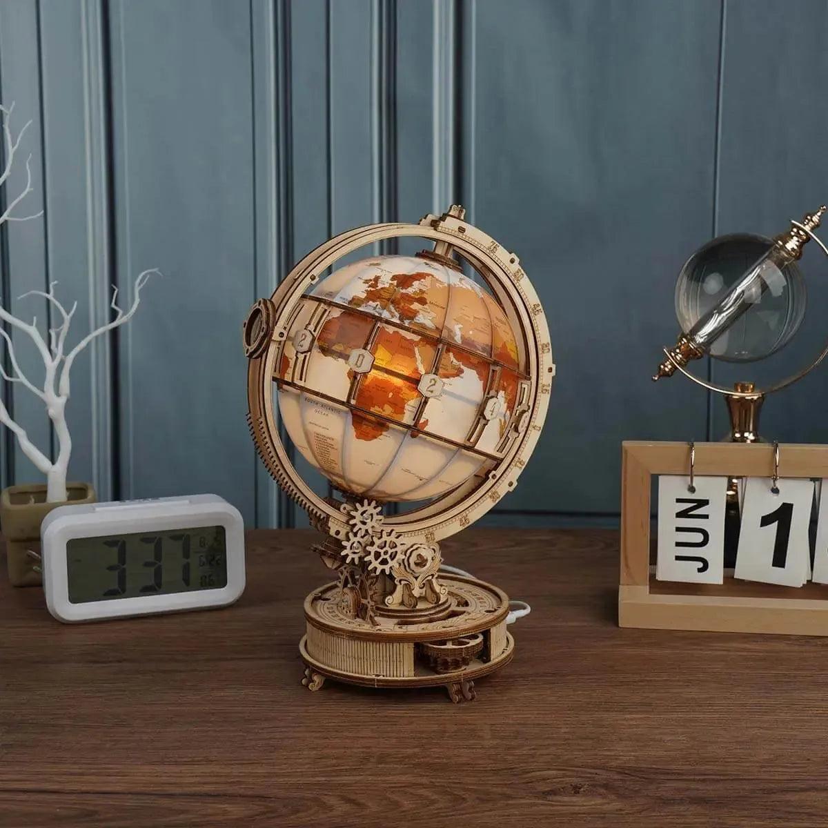 Luminous Globe 3D Wooden Puzzle - Toys Quiz