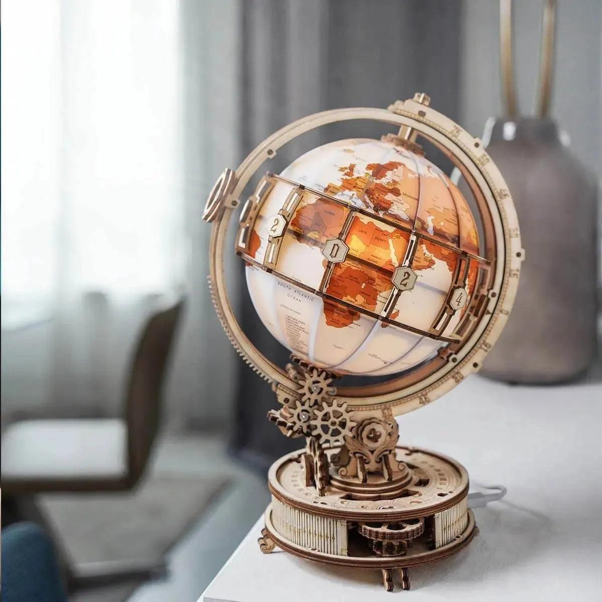 Luminous Globe 3D Wooden Puzzle - Toys Quiz