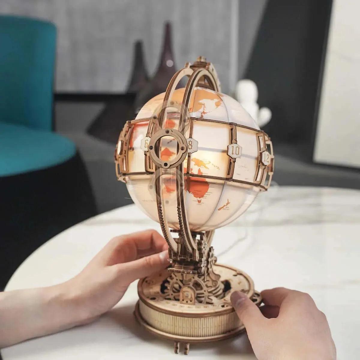 Luminous Globe 3D Wooden Puzzle - Toys Quiz