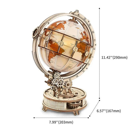 Luminous Globe 3D Wooden Puzzle - Toys Quiz