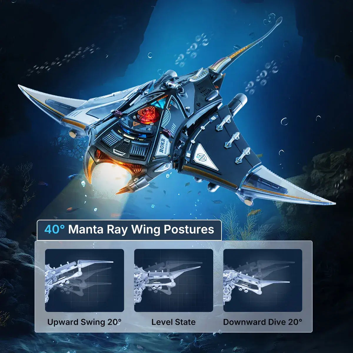 Manta Ray Mechanical 3D Puzzle Kit-Toys Quiz