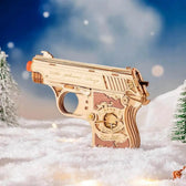Assembled Wooden Toy Gun Mini Gun with realistic mechanical design - Toys Quiz