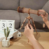 Monokulární teleskop 3D dřevěné puzzle - Toys Quiz