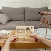 Monokulární teleskop 3D dřevěné puzzle - Toys Quiz