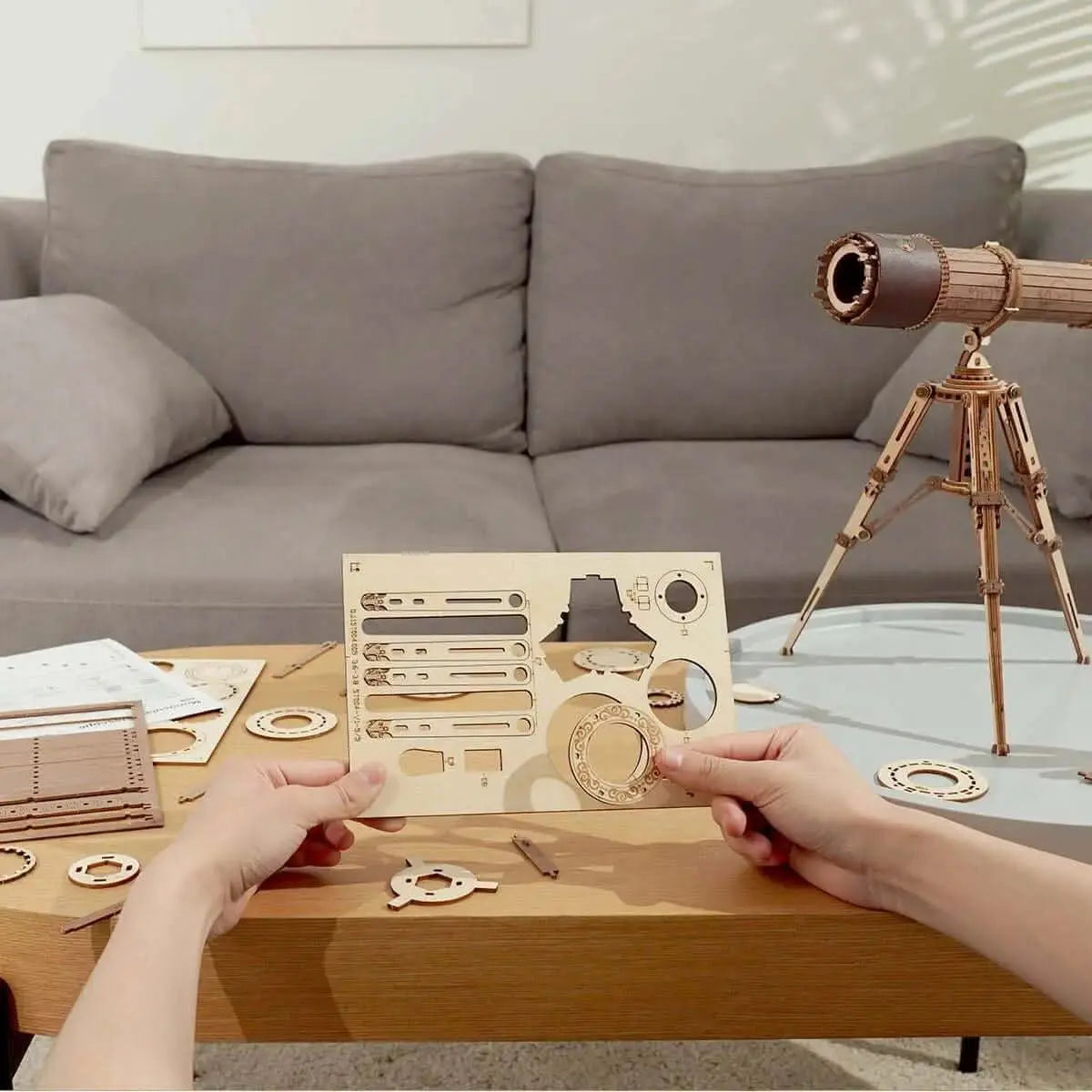 Monocular Telescope 3D Wooden Puzzle - Toys Quiz