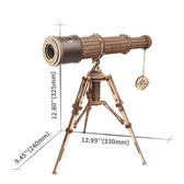Monokulární teleskop 3D dřevěné puzzle - Toys Quiz