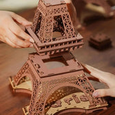 Noc Eiffelovy věže 3D dřevěné puzzle - Toys Quiz