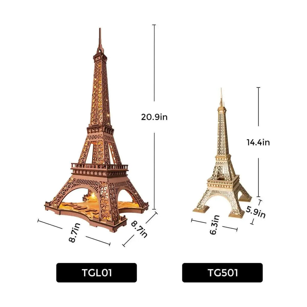 Night of the Eiffel Tower 3D Wooden Puzzle - Toys Quiz