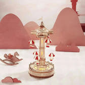 Parachute Tower DIY Music Box 3D Wooden Puzzle - Toys Quiz