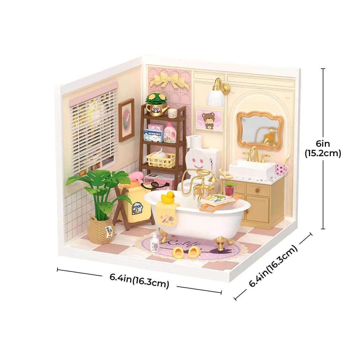 Pop Bubble Bathroom Plastic DIY Miniature House - Toys Quiz