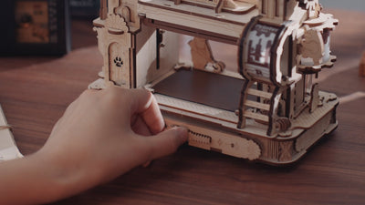 Paper positioned on the ROKR LK602 printing platform