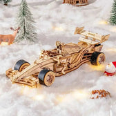 Vysoce kvalitní dřevěné závodní auto 3D puzzle kusy - Toys Quiz