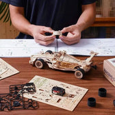DIY závodní auto 3D dřevo Puzzle step-by-step montáž - Toys Quiz