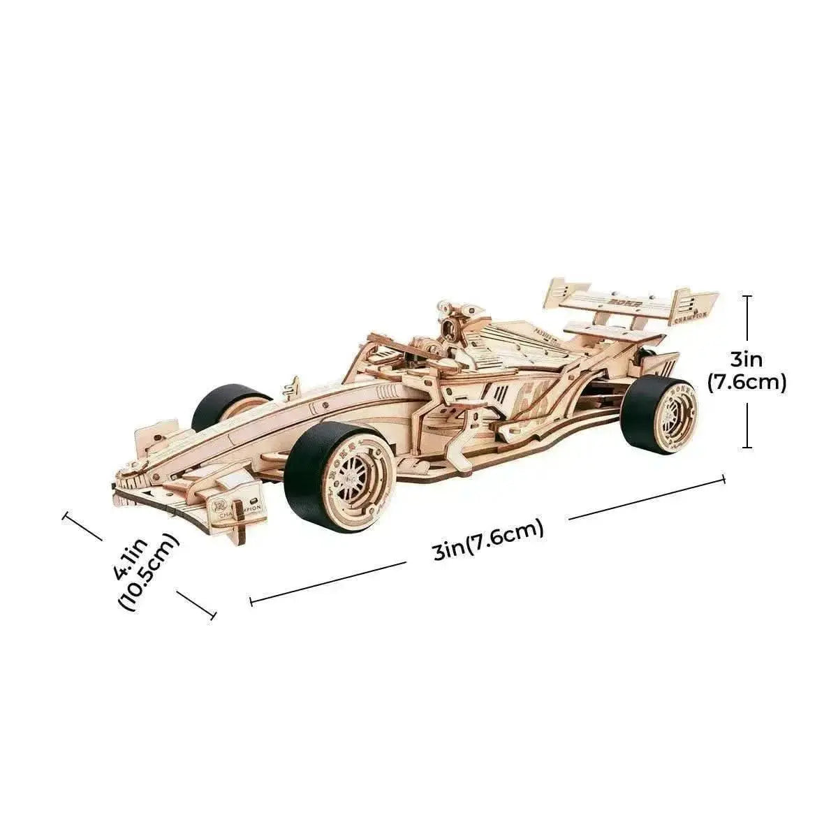 Completed Racing Car 3D Wooden Puzzle model - Toys Quiz