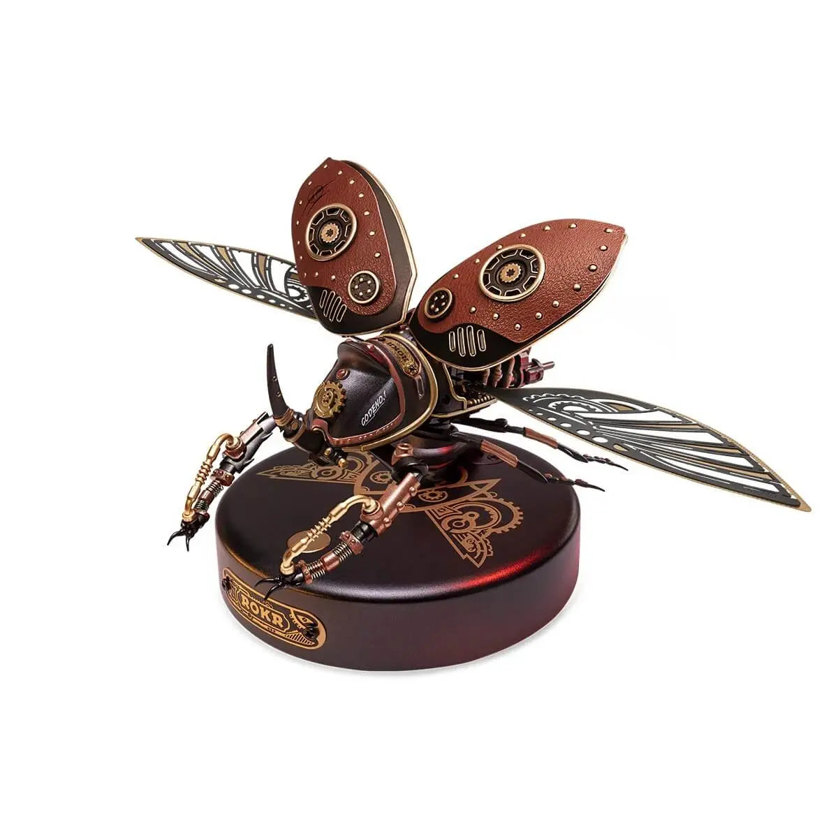 Mechanical Puzzle – Rhinoceros Beetle 3D wooden model with moving parts - Toys Quiz