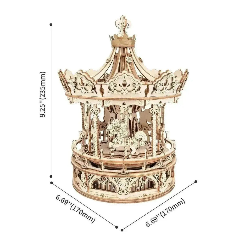 Step-by-step assembly of the Wooden Music Box carousel - Toys Quiz
