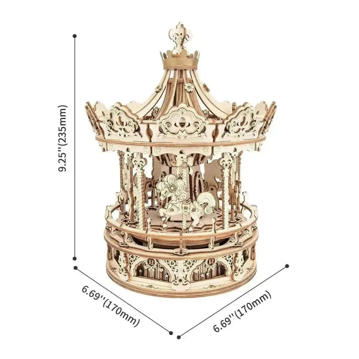 Step-by-step assembly of the Wooden Music Box carousel - Toys Quiz