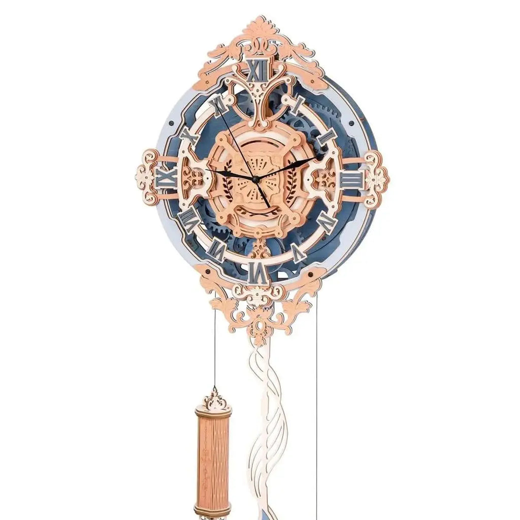 Romantic Note Wall Clock Mechanical Gear 3D Wooden Puzzle - Toys Quiz